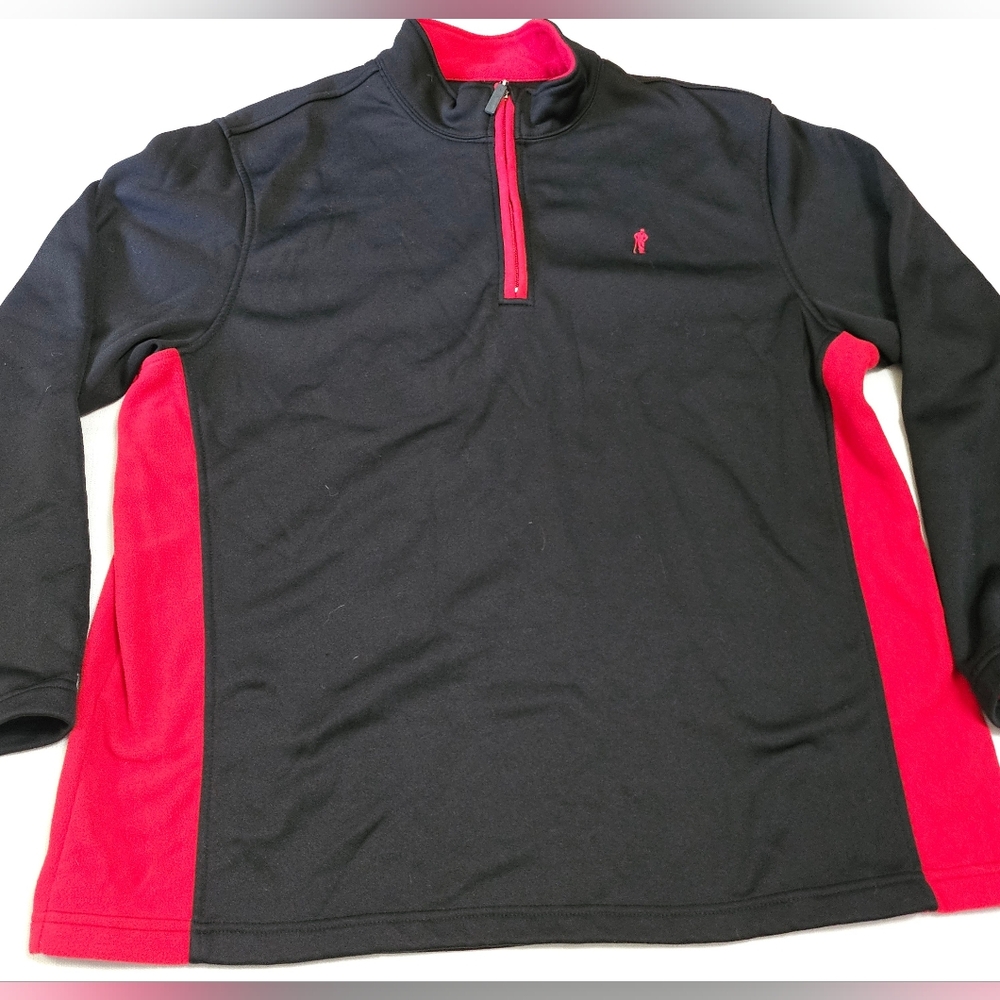 Payne Stewart Legacy 1/4 Zip Golf Pullover Sweatshirt Men's Size XL Black/Red